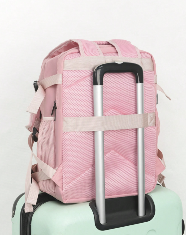 Mochila de viaje mutifuncional rosa - Image 2